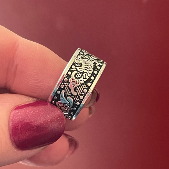 Asian sterling silver plated adjustable ring - Picture 5 of 6